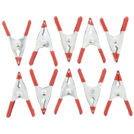 2 Inch Metal Spring Clamps - 3/4" Jaw Opening - 10 Pack