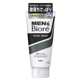 Men's Biore Facial Wash Double Scrub 130 g