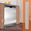 Silver Brushed Stainless Steel Dishwasher Magnet Cover - Decorative Kitchen