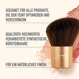 M. Asam Magic Finish Kabuki Brush - Compact Angled Makeup Brush - Perfect for Makeup, Loose Powder, Powder, Foundation, Blush, Bronzer & Highlighter