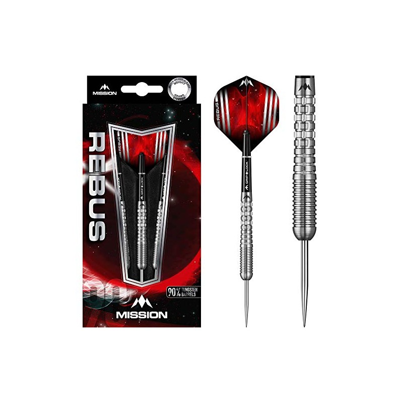 Mission Darts Rebus Steel Tip 90% Tungsten Darts - Front