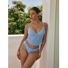seamoly - Conjunto de tankini de terciopelo con lazo y