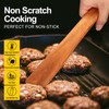 6 Pcs Best Flat Wood Spatula Set Teak Wooden Spoon