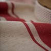 ArtBud White Red Tablecloth Cotton Linen Farmhouse Table Cover Soft