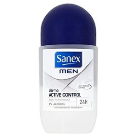 Sanex Men Dermo Antiperspirant Deodorant - Active Control Roll-On (50ml) - Pack of 6