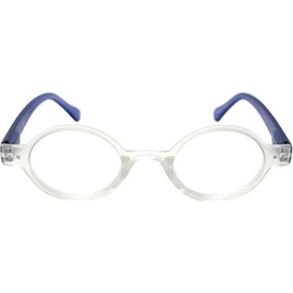 Incredible Bargains The Poppy, Plastic Round Style Reading Glasses + 2.50 Clear and Purple