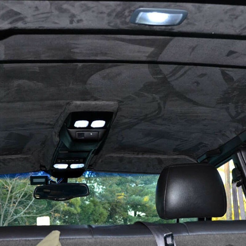 MOTUKA 79" x 60" W Black Suede Headliner Fabric with