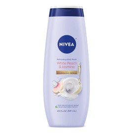 NIVEA Refreshing White Peach and Jasmine Body Wash with Nourishing Serum, Scented Body Wash for Women, Enriched with Provitamin B5 and Vitamin E, 20 Fl Oz Bottle