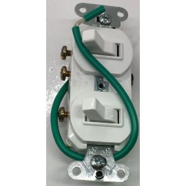 P&S 696-WG P&S COMBINATION DEVICE TWO SWITCHES (1 POLE & 3 WAY) 15A, 120/277VAC GROU