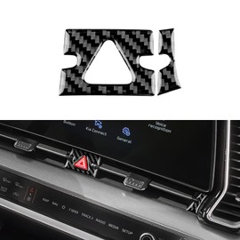 FXETRNL Carbon Fiber for Kia Sportage (2022-2025) Warning Light Center Side Cover - Console Control Protect Interior Car Accessories Panel, Black
