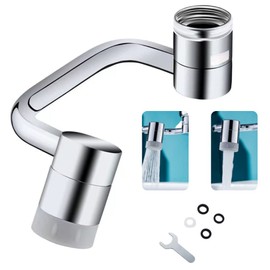 Excras Faucet Extender, Faucet Shower, 1080° Rotation, 2-Type Switch, Sprayer Aerator Faucet, Water Saving Nozzle, Kitchen Shower Head, Faucet Extender, Kitchen Faucet, Kitchen Water Saving Faucet