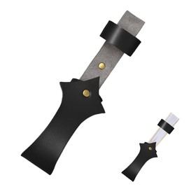 CARPJZ Folding Fan Case, Portable Leather Fan Holster Belt with Loop, Costumes Fan Holder for Themed Parties Cosplay