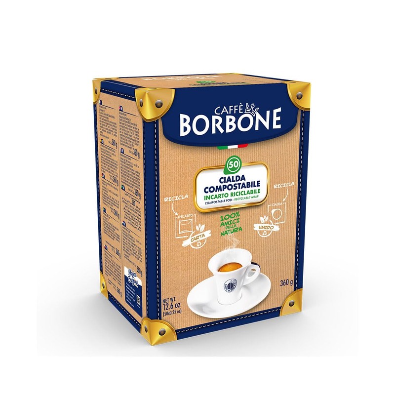 Caffè Borbone Compostable Pads, Gold Coffee Blend - 50 Pods