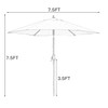Sunnyglade 7.5' Patio Umbrella Outdoor Table Market Umbrella with Push