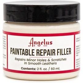 Angelus Leather Filler for Filling or Repairing Holes, Tears, Cracks, Scratches, for Leather Car Seats, Furniture, Shoes - Flexible | Made in USA - 2 fl oz