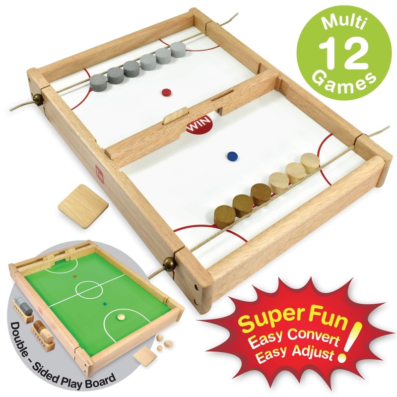 Big Flick n Kick: Wooden Multi Tabletop Indoor Portable Board