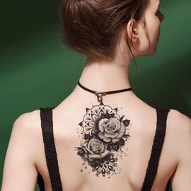 10 Blätter Temporäre Blumen Tattoos Rosen Tattoos Fake Tattoos Arm Tattoos KM Brie10