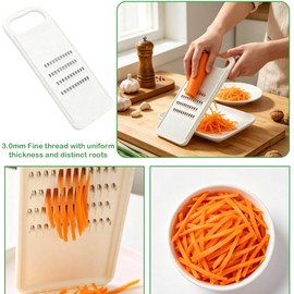 2pcs Julienne Peeler Set, Vegetable Grater, Carrot Grater & Cabbage Shredder with Stainless Steel Blades. Dual Kitchen Slicer for Carrots, Potatoes, Cucumbers, Cheese & Salads.