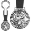 Anwlki Saint Christopher Plaques Leather Keyring Saint Christopher Medal Protect