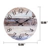 Stonebriar Vintage Farmhouse 14 Inch Round Battery Operated Hanging Wall