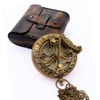 Handcrafted Vintage Brass Sundial Compass – Antique Nautical Sun Clock