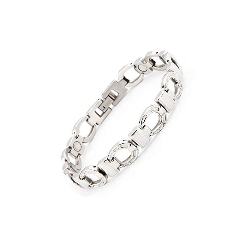 Energetix 4you 5691 Lucky Horseshoe Stainless Steel Energy Magnetic Bracelet