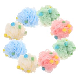 VICASKY 8pcs Shower Balls Gentle Exfoliating Bath Loofah with Quick Dry Mesh for Home Travel Efficient Bubble Creation Soothing Skin Care Bathing Accessory