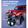 VAZESWIN 2PCS UTV Light Bar Mounts, Sturdy Aluminium Alloy LED