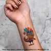 4 x 'Colourful Turkey With Feathers on Display' Temporary Tattoos