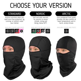 The Friendly Swede Balaclava Face Mask Men, Black Ski Mask for Men, Ski Mask for Women, Full Face Mask, Ski Masks, Skimask, Ski Mask Beanie - Nordic - Black + Black (2-Pack)