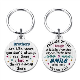 TGCNQ Brother Valentine's Day Gifts, Brother Gifts Keychain, Birthday Gifts for Brother, Best Brother Gifts from Sister, Big Brother Christmas Gifts