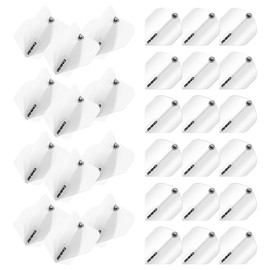 WINMAU Rhino Extra Thick Dart Flights - 10 sets per pack (30 flights in total) (White)