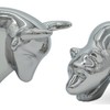 FeinKnick Ceramic Sculpture Bull and Bear - Office Decorative Figures