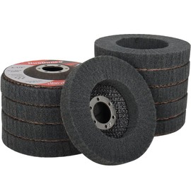 NuoDunco 10Pcs 320 & 600 Grit Scour Flap Disc 4 1/2 Inch Angle Grinder Attachment for Metal & Wood Scouring Pad Polishing Sanding Disc Paint Rust Remover Wheel