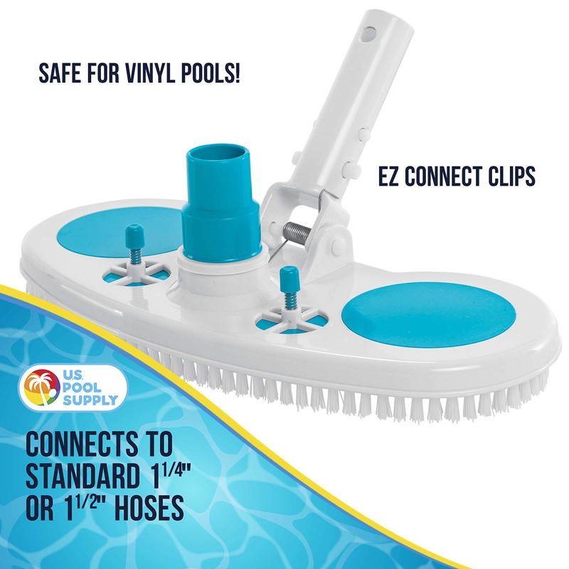U.S. Pool Supply 13" Weighted Pool Vacuum Head with Nylon