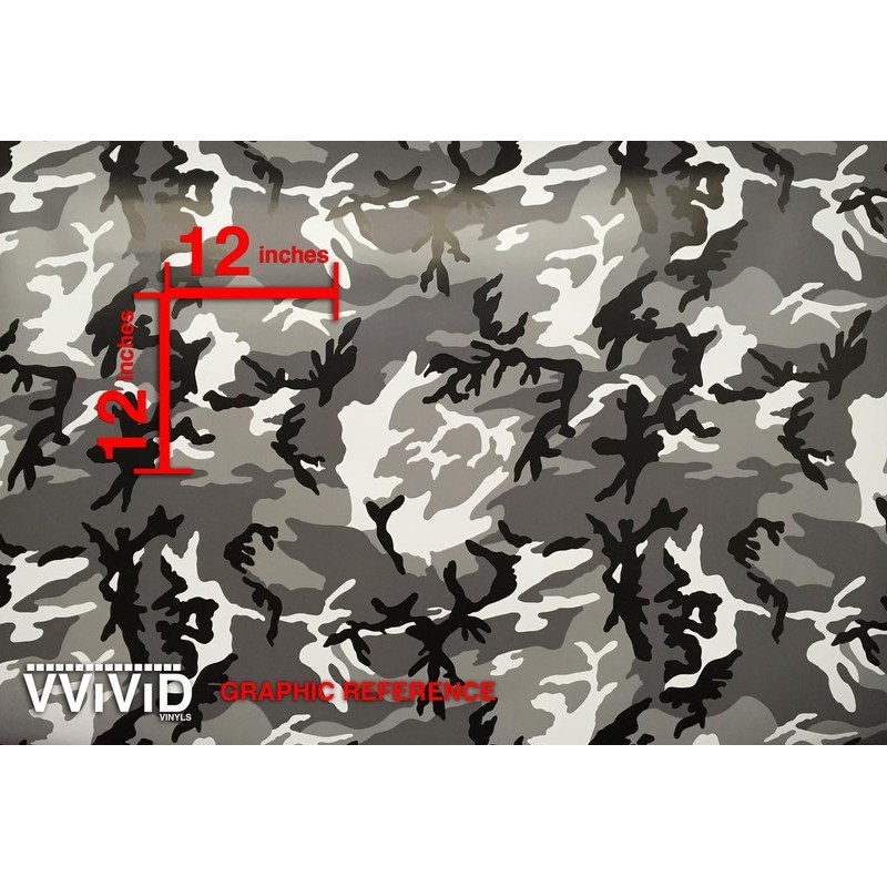 VViViD Vinyl Camouflage Pattern Wrap Air-Release Adhesive Film Sheets (2ft