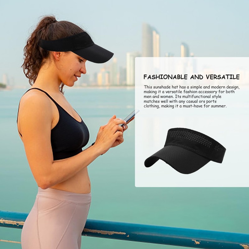 2 Pieces Empty Top Hat, Women's Ponytail Baseball Cap, Visor