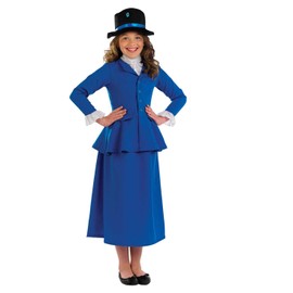 Fun Shack Victorian Nanny Costume Girl, Victorian Costume Girl, Book Day Costumes for Girls, Kids Victorian Costume Girls Medium
