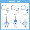 CTOHN 12 Pieces Outer Space Shower Curtain Hooks Rings, Galaxy