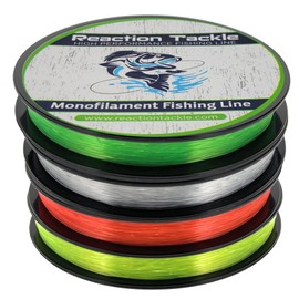 Reaction Tackle Monofile Angelschnur, starke und abriebfeste Nylon-Mono-Angelschnur, Süß- und Salzwasser-Angelschnur, Orange, 30/350