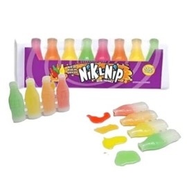 Nik-L-Nip ASMR Nick Lip Wax Bottle Candy, 1 Bag (8 Count) Korean Moppan