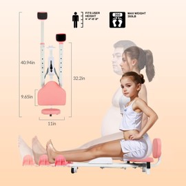 FAHKNS Split Machine, Leg Stretche Improve Flexibility and Quality of Stretching, Equipment Suitable for Ballet, Gymnastics and Other Sports (New Model with Backrest and Phone Holder)