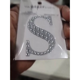 THE PAPER STUDIO Bling Monogram Sticker Letter S ST1