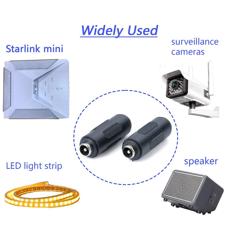 ISLOPU 5.5mm x 2.1mm DC Power Connector Adapter, 9~36V Female