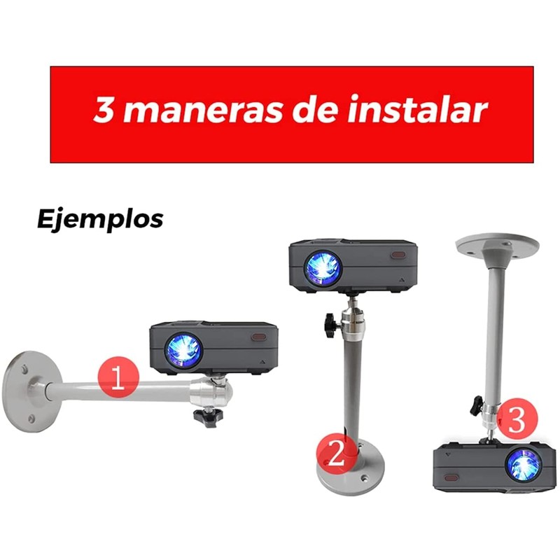 Mebix TRD Soporte De Techo Universal para Mini Proyector/Cañon con