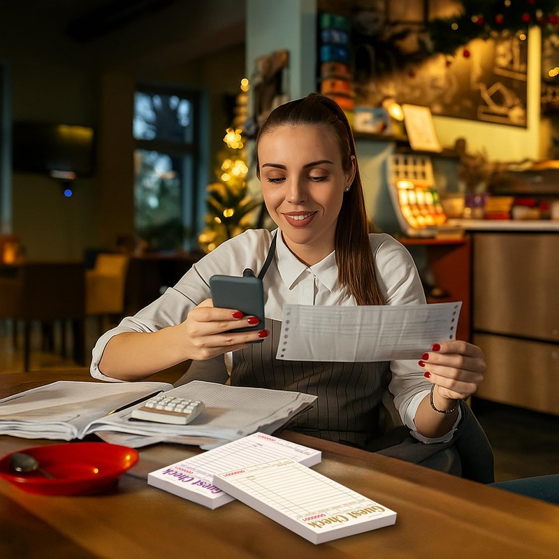 ZPARIK Guest Checks Books for Servers, Server Note Pads, 6