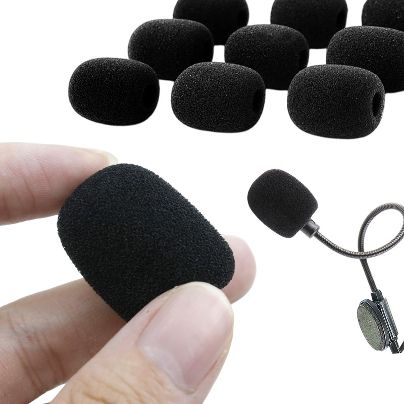 20 Pcs Foam Microphone Windscreen Set Black Stage Microphone Cover