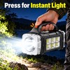 USB & Solar Rechargeable LED Flashlight with COB Side Light