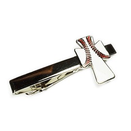 Baseball Christian Cross Jesus Christ Crucifix Suit Tie Bar Clip