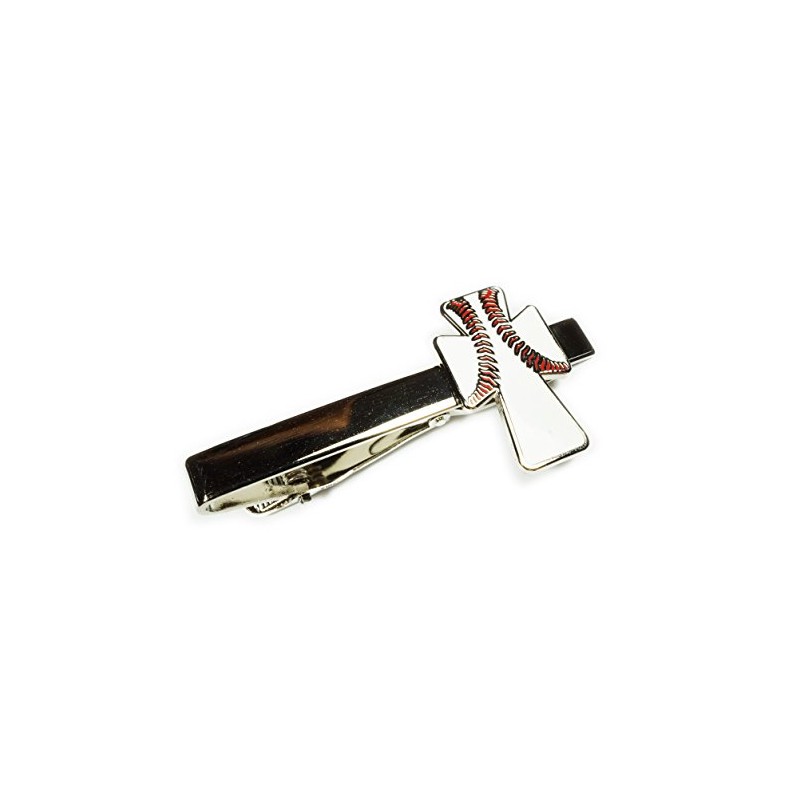 Baseball Christian Cross Jesus Christ Crucifix Suit Tie Bar Clip